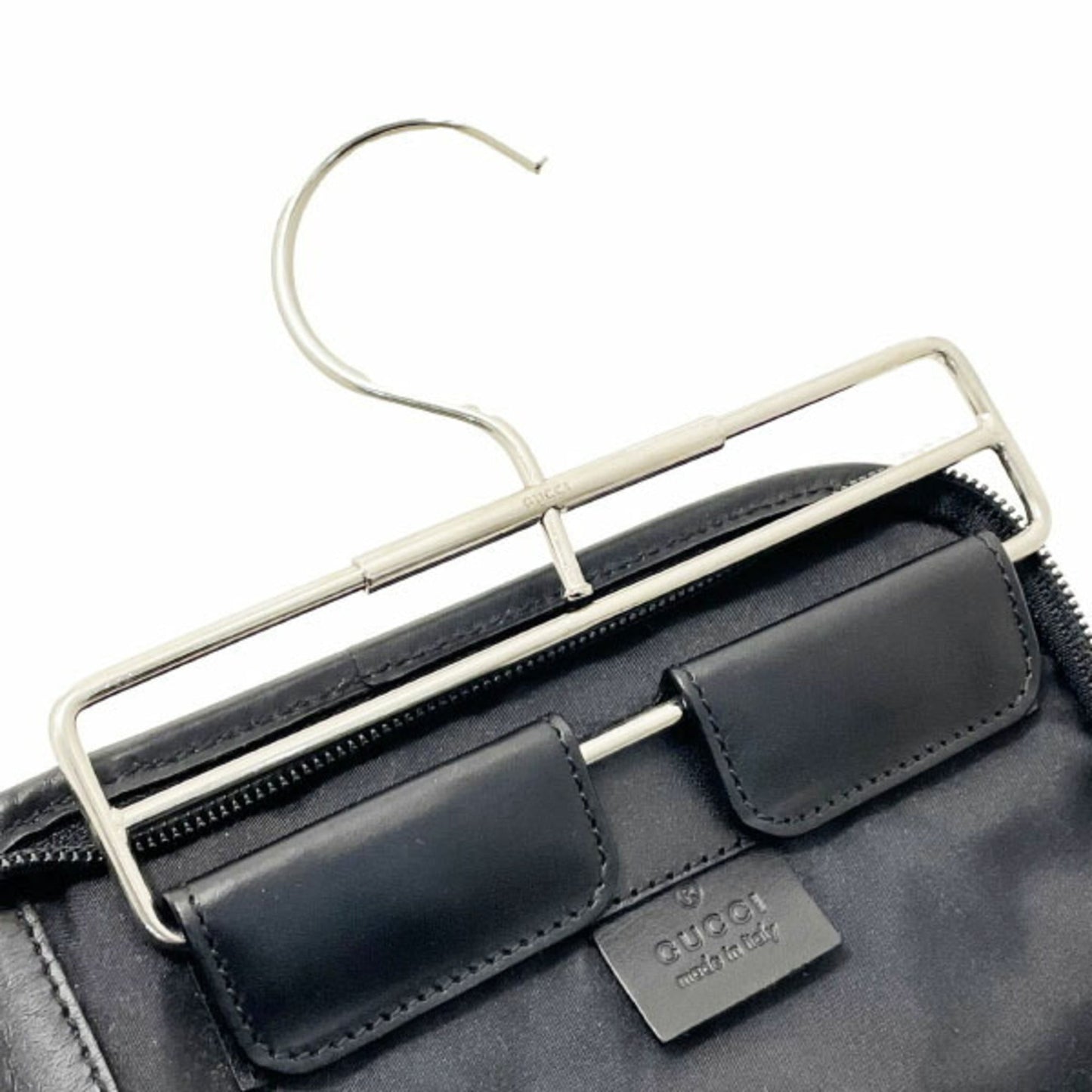 Gucci Black Nylon Leather Pouch ( )