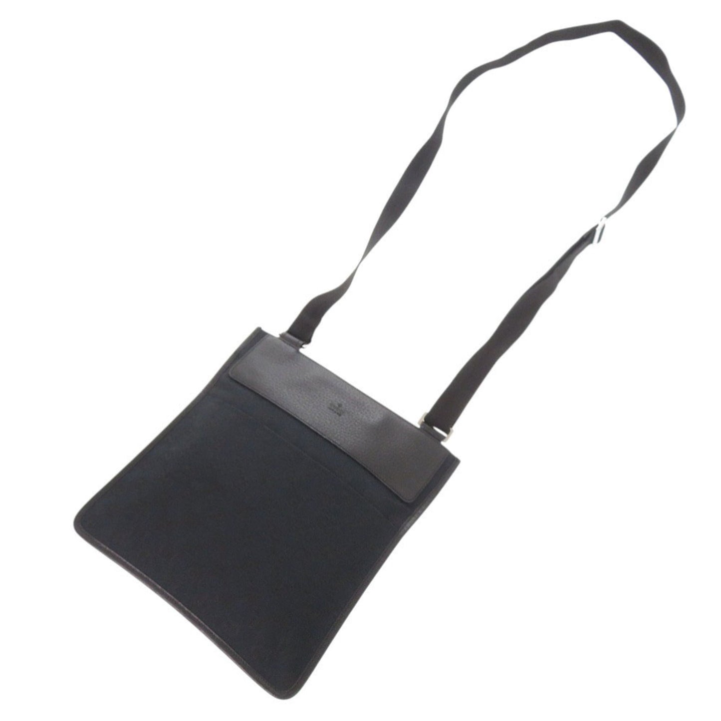 Gucci Black Gg Canvas Leather Shoulder Bag ( )