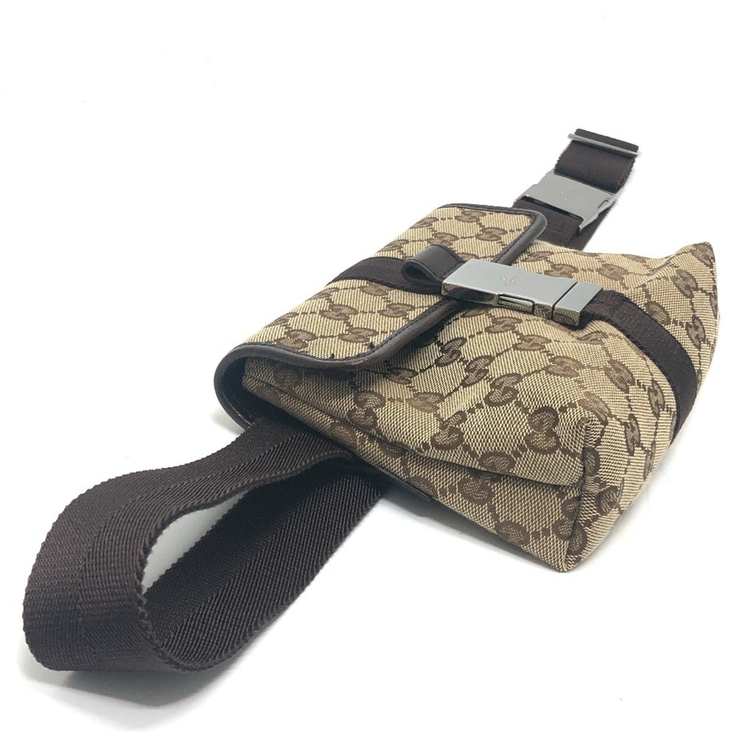 Gucci Beige Brown Gg Canvas Fanny Pack ( )