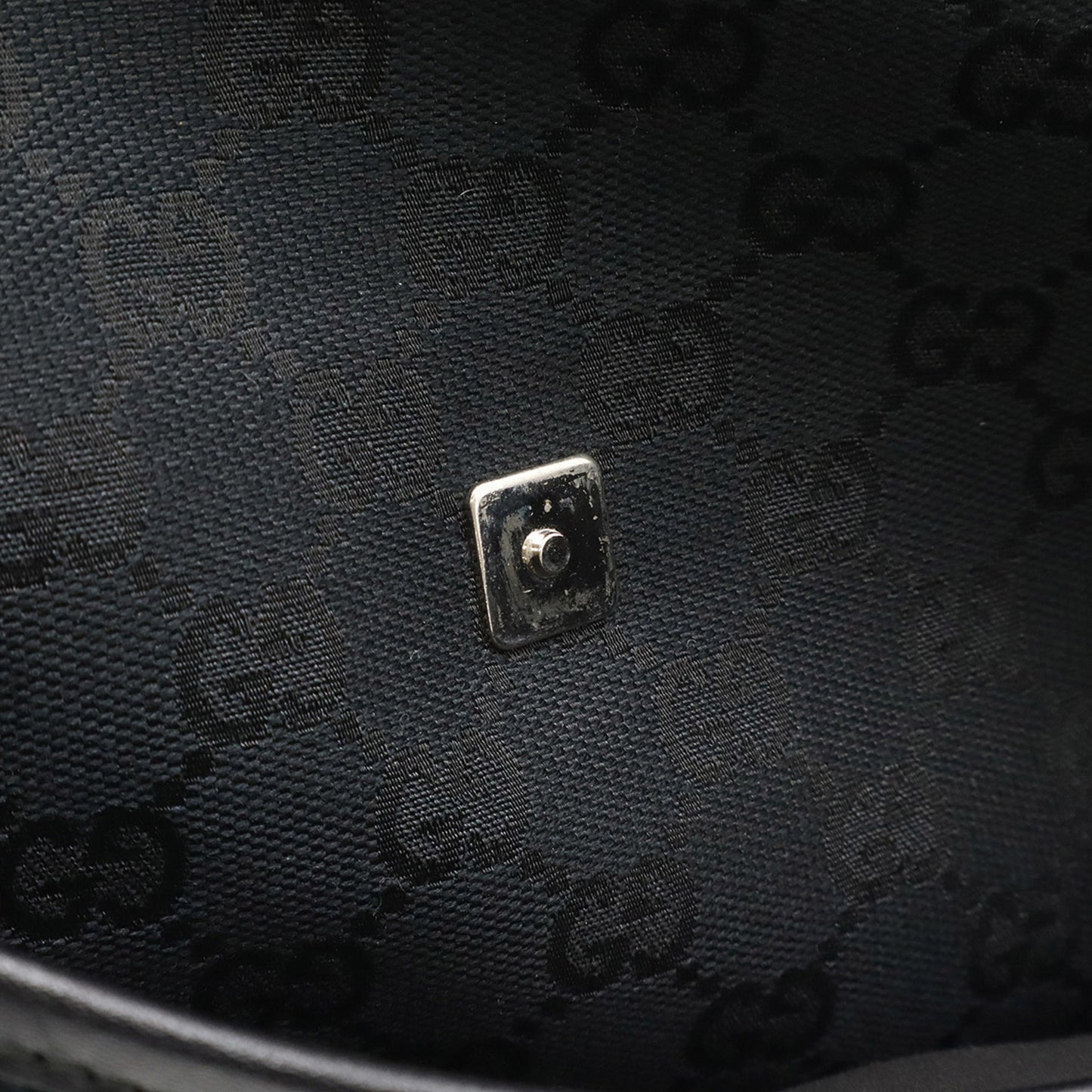 Gucci Black Canvas Leather Shoulder Bag ( )