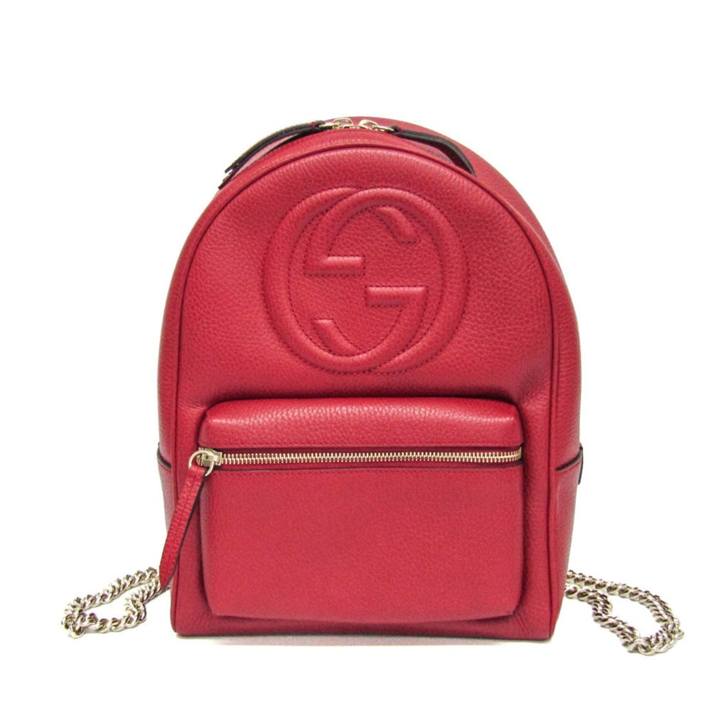Gucci Soho Red Color Leather Backpack ( )