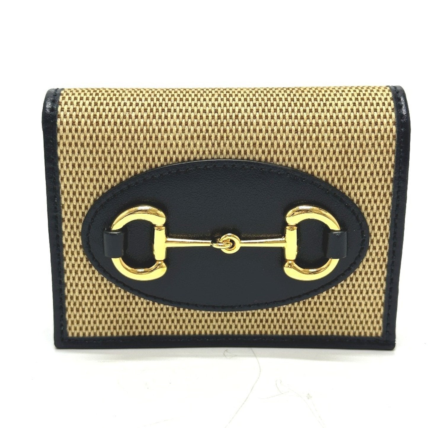 Gucci Beige Canvas Leather Wallet (Tri-Fold) ( )