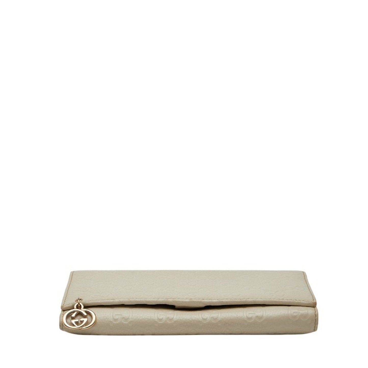 Gucci White Leather Chain/Shoulder Wallet ( )