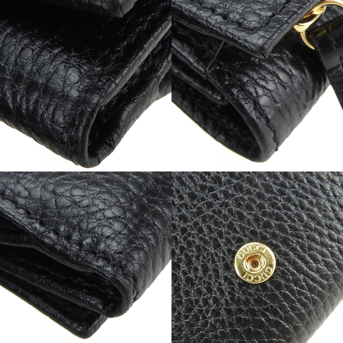 Gucci Black Leather Wallet (Tri-Fold) ( )