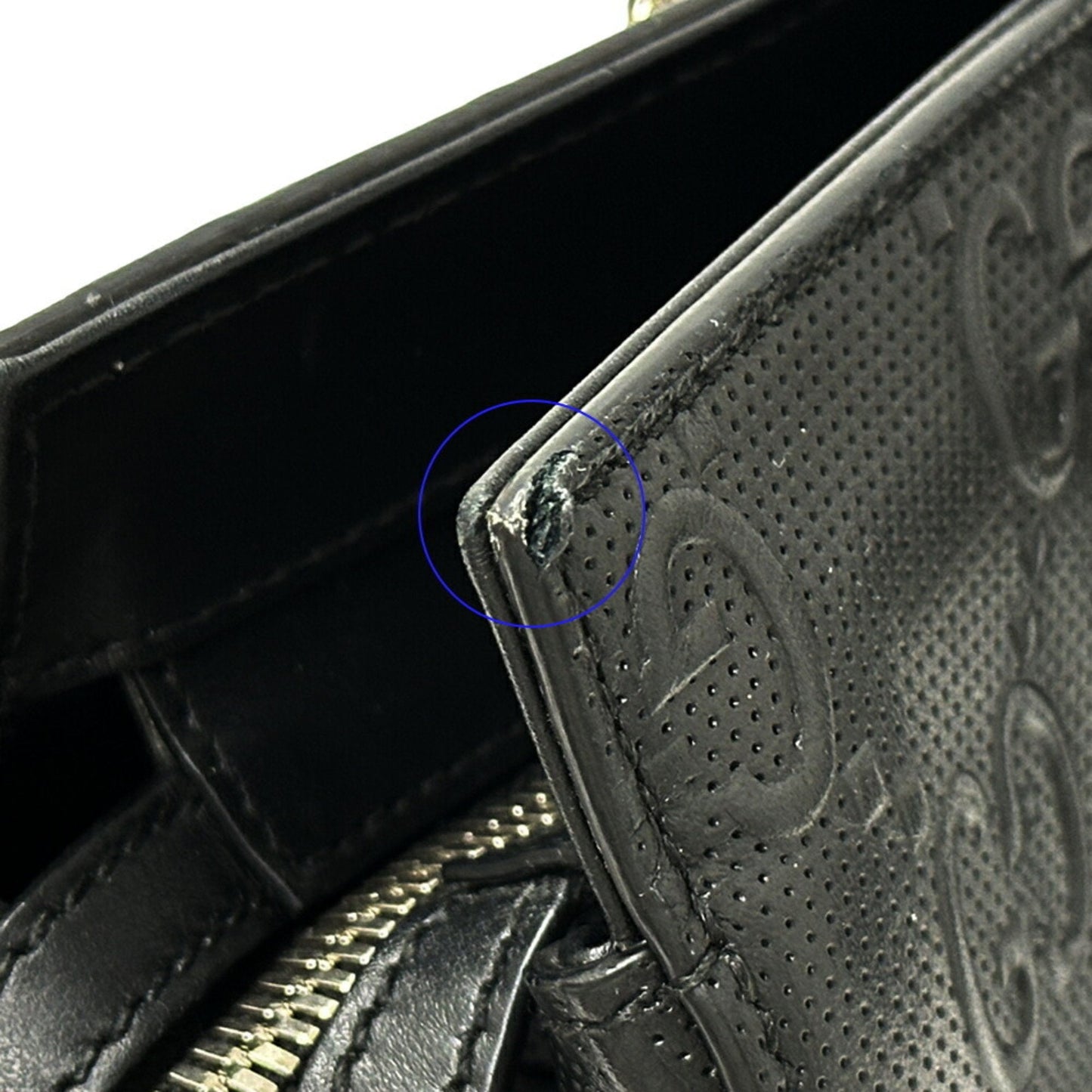Gucci Black Leather Tote Bag ( )