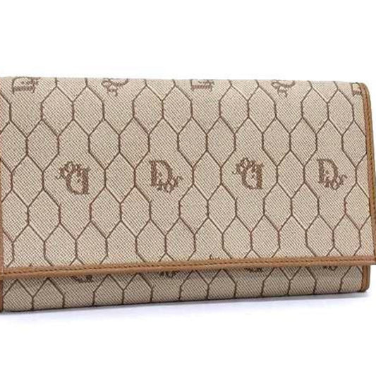 Christian Dior Beige Beige Brown Brown Pvc Leather Coin Purse/Coin Case ()
