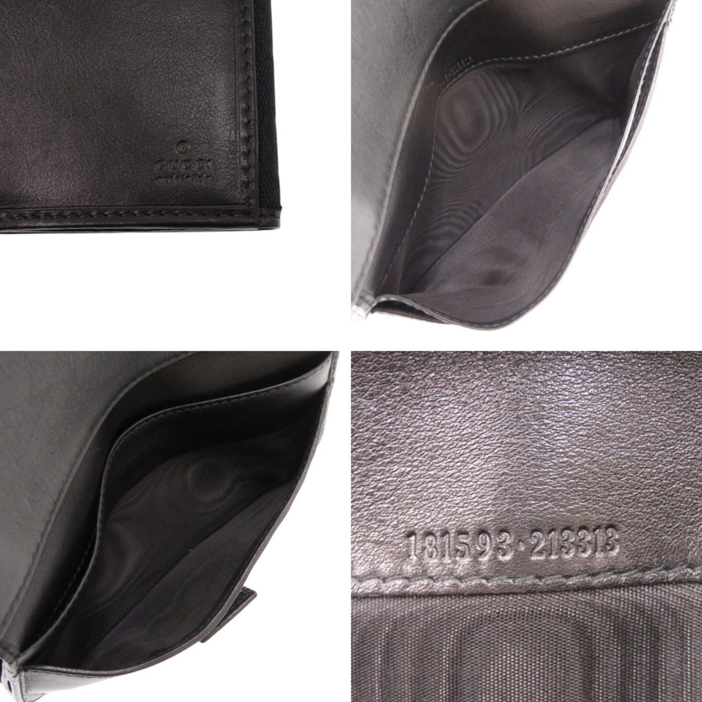 Gucci Black Gg Canvas Long Wallet (Bi-Fold) ( )