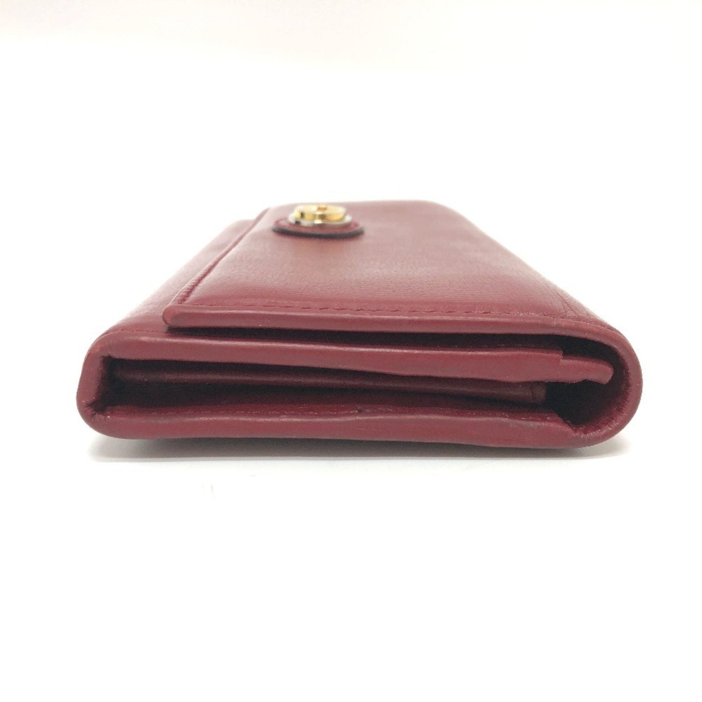 Gucci Red Color Leather Long Wallet (Bi-Fold) ( )