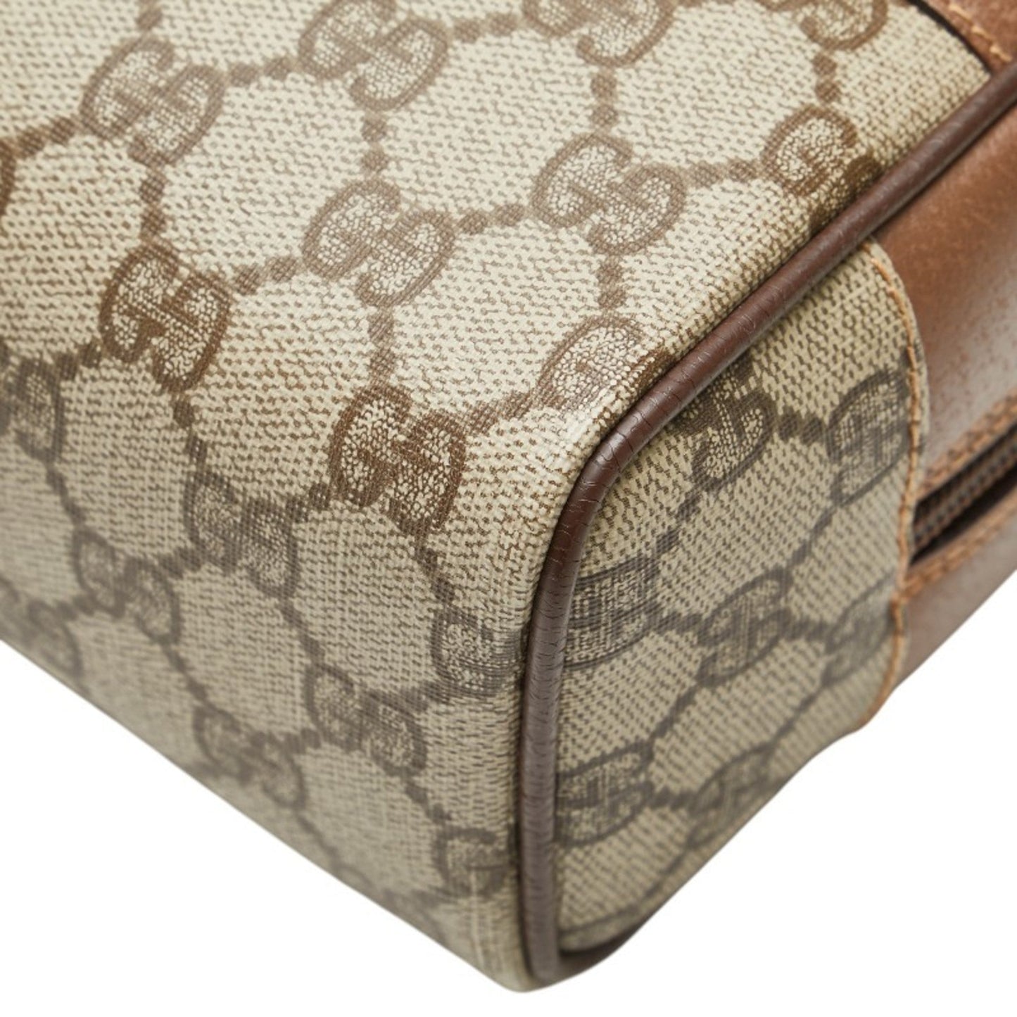 Gucci Beige Brown Pvc Leather Clutch Bag Pouch ( )