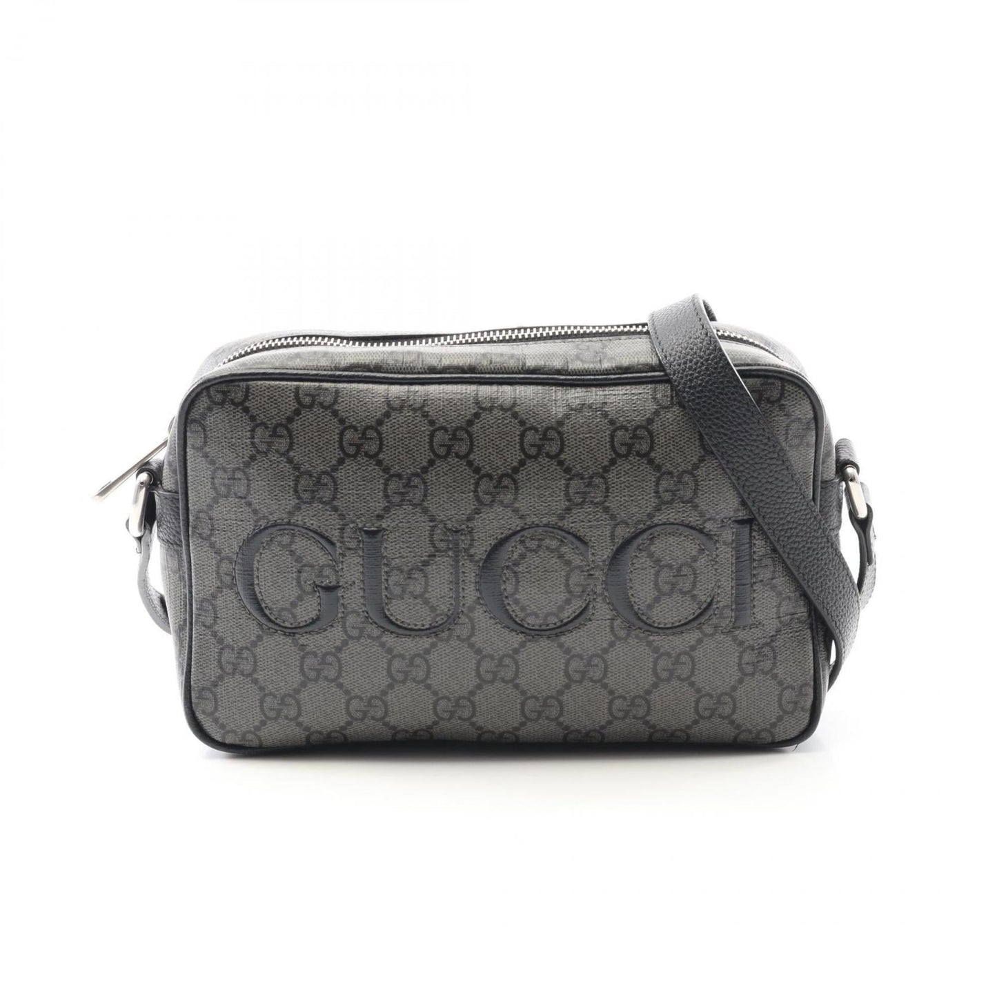 Gucci Black Gray Gg Supreme Shoulder Bag ( )