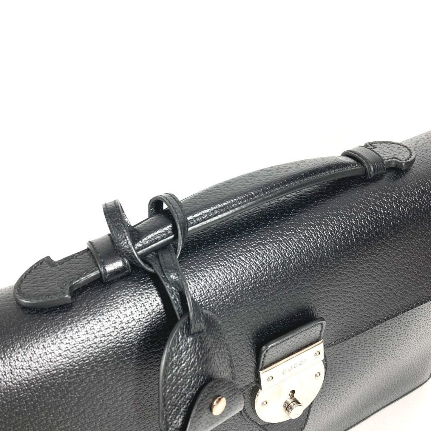 Gucci Black Leather Briefcase Handbag ( )