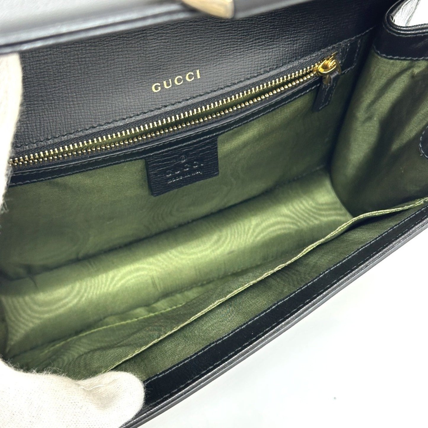 Gucci Black Leather Shoulder Bag ( )