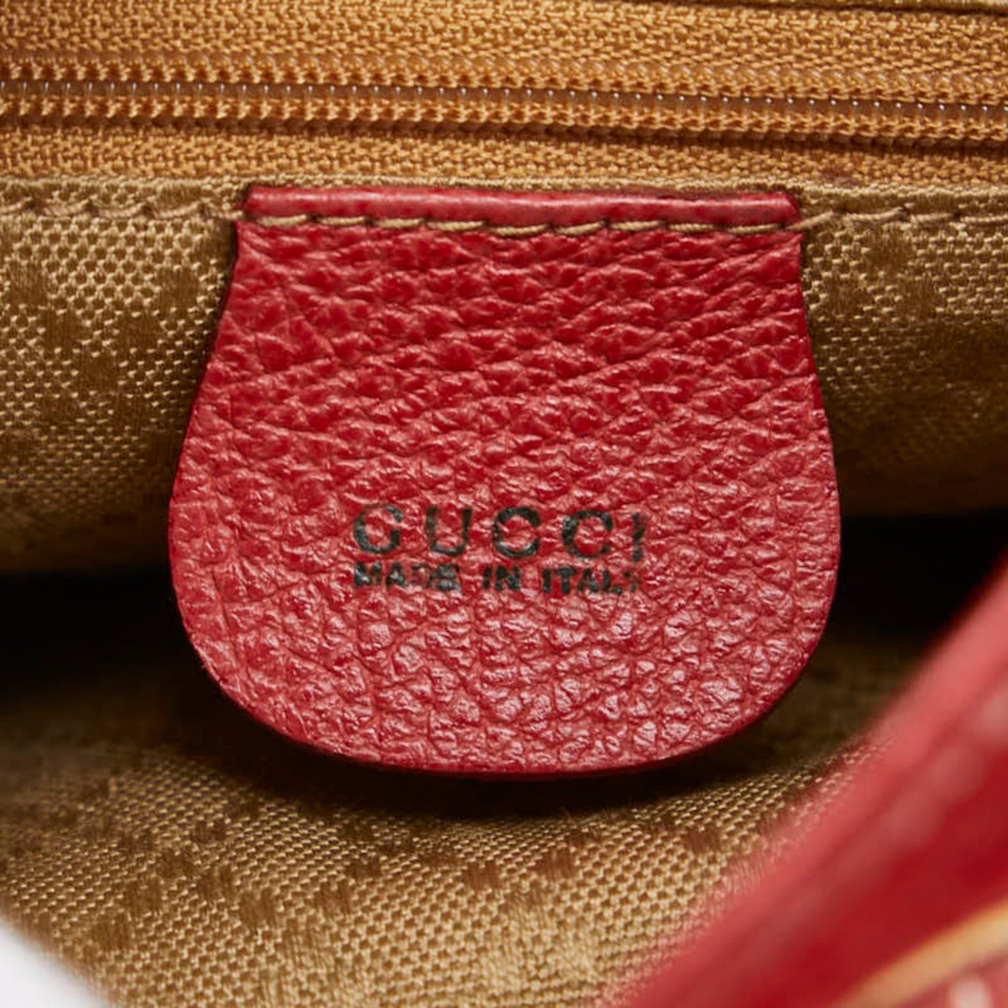 Gucci Bamboo Red Color Suede Leather Backpack ( )