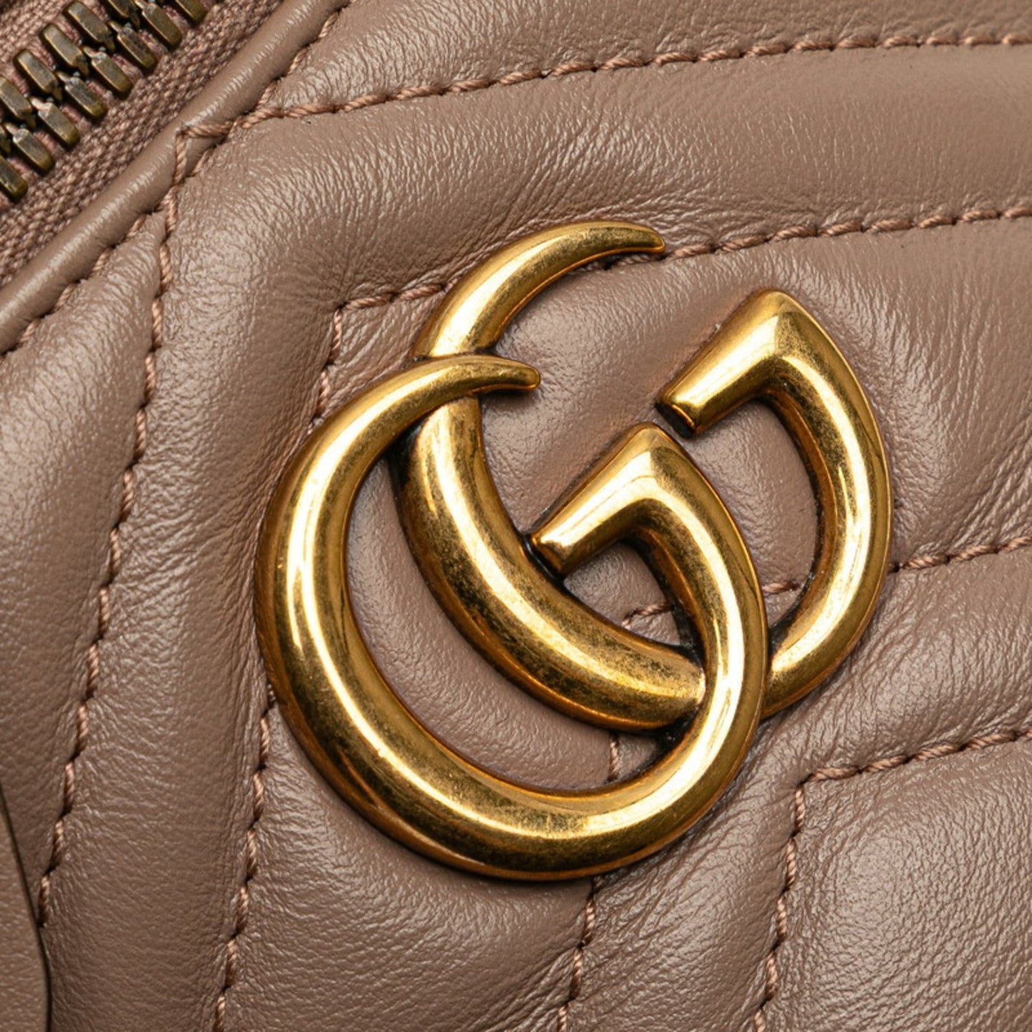 Gucci Gg Marmont Beige Quilting Backpack ( )