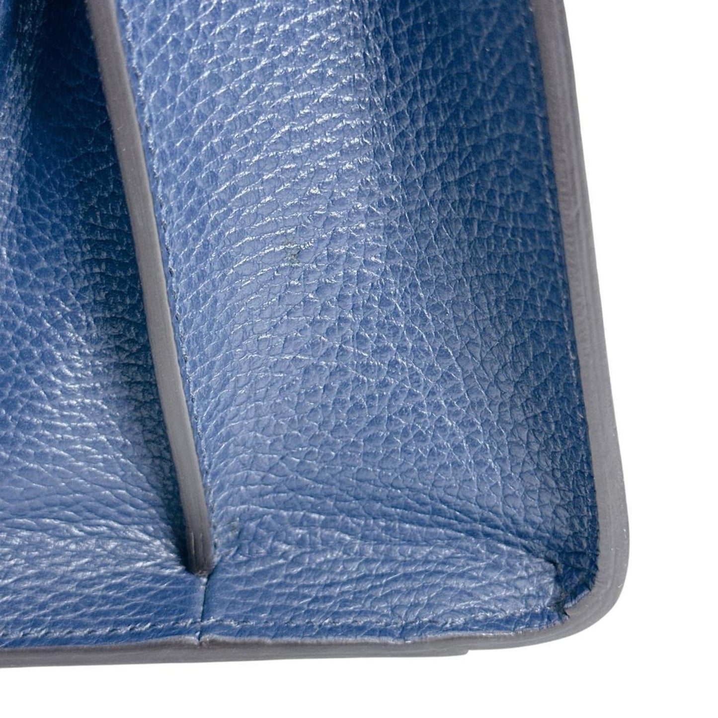 Gucci Blue Bamboo Leather Handbag ( )