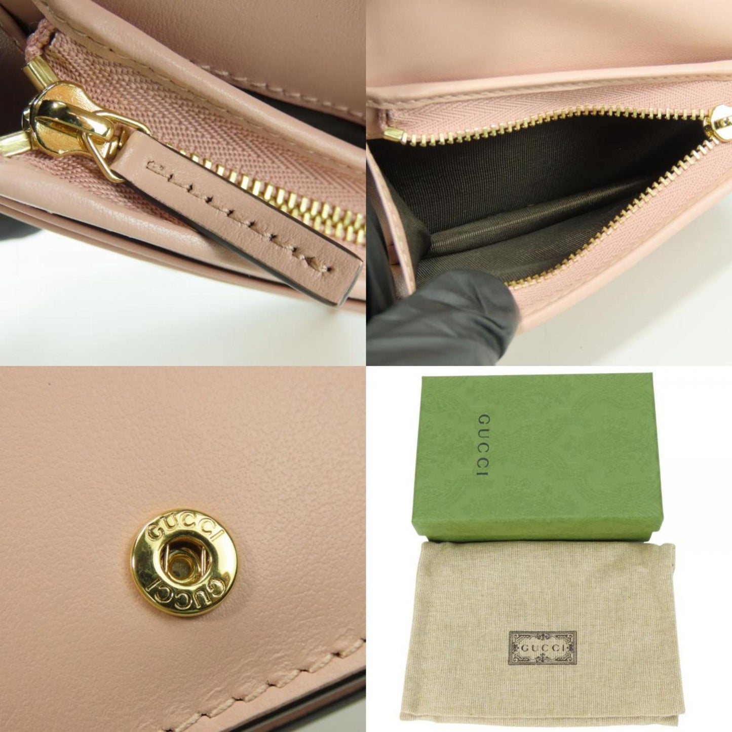 Gucci Pink Leather Wallet (Bi-Fold) ( )