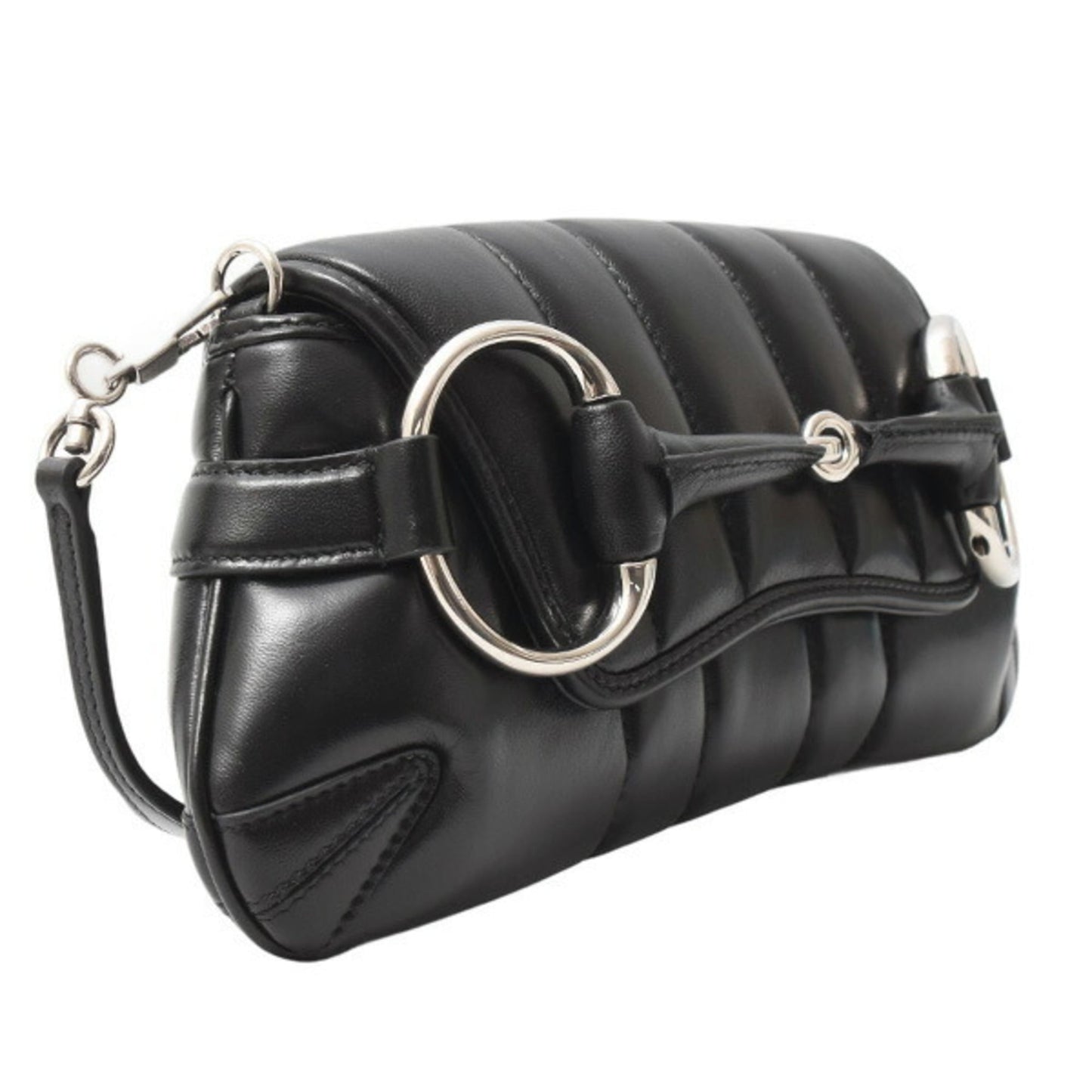 Gucci Black Leather Shoulder Bag ( )