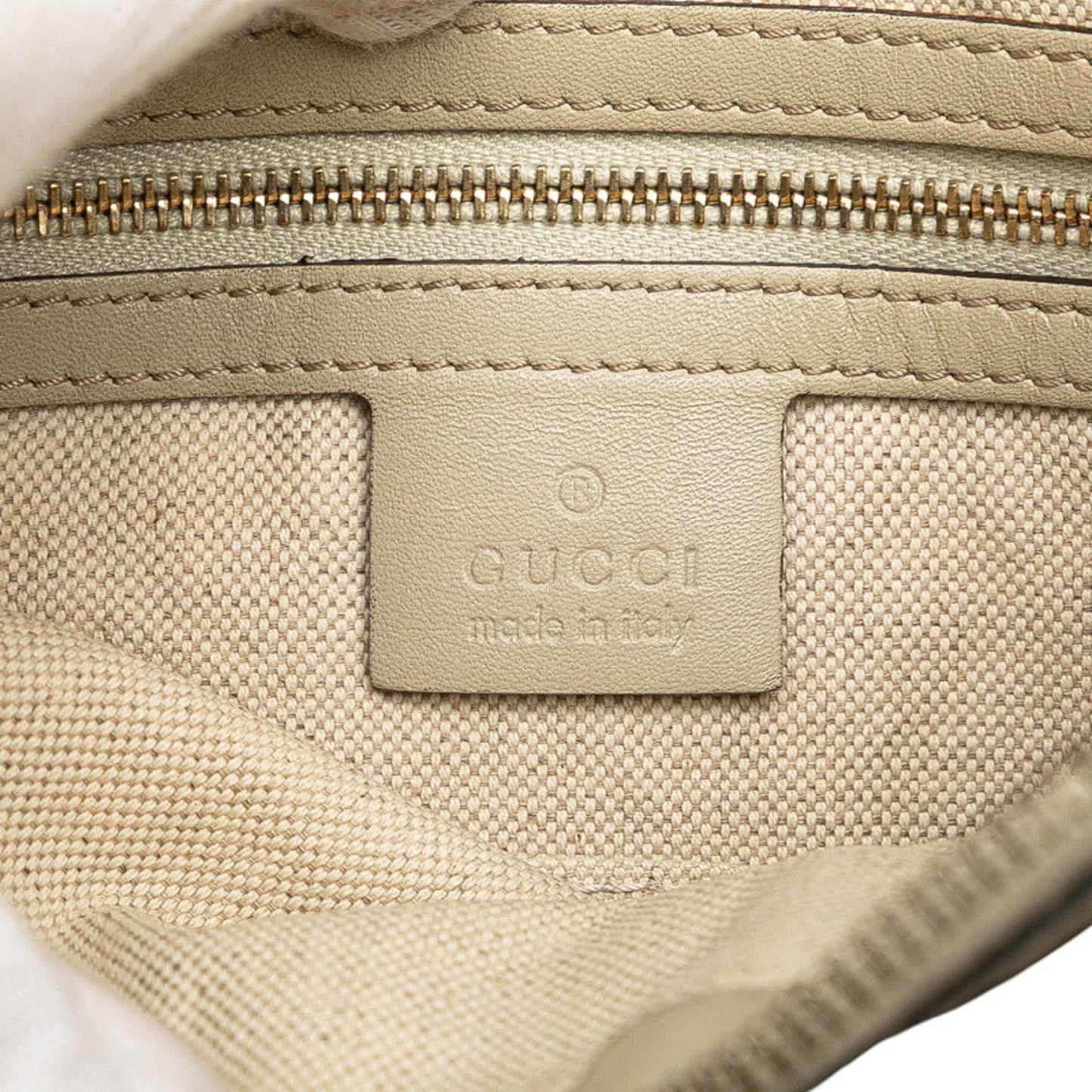 Gucci Gg Canvas Beige Gg Canvas Leather Shoulder Bag ( )