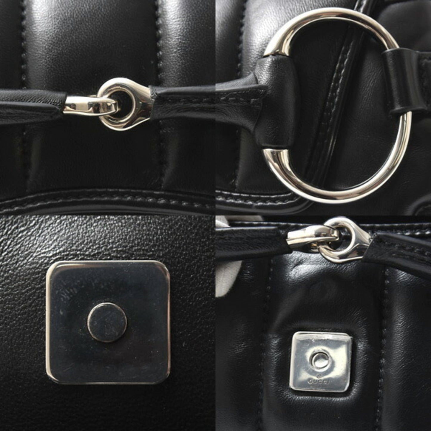 Gucci Black Leather Shoulder Bag ( )