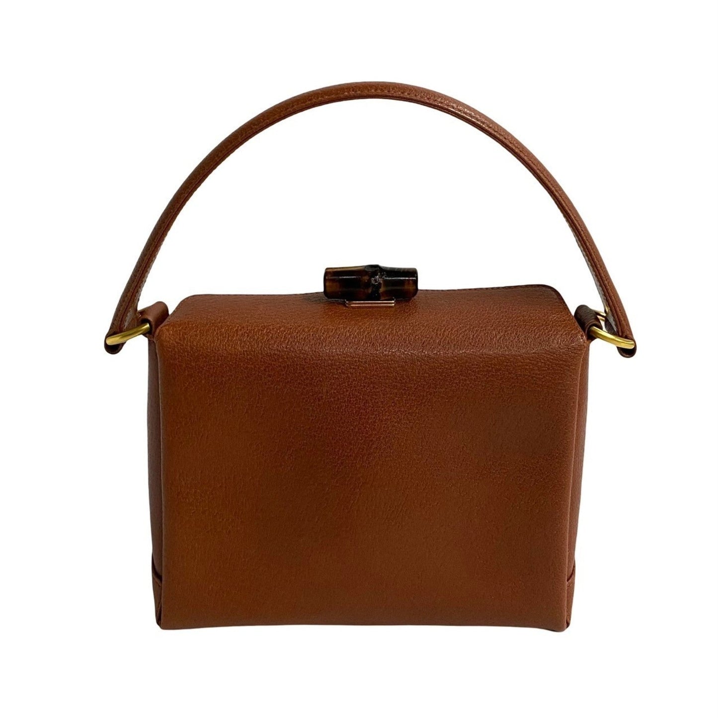 Gucci Brown Leather Handbag Tote Bag ( )