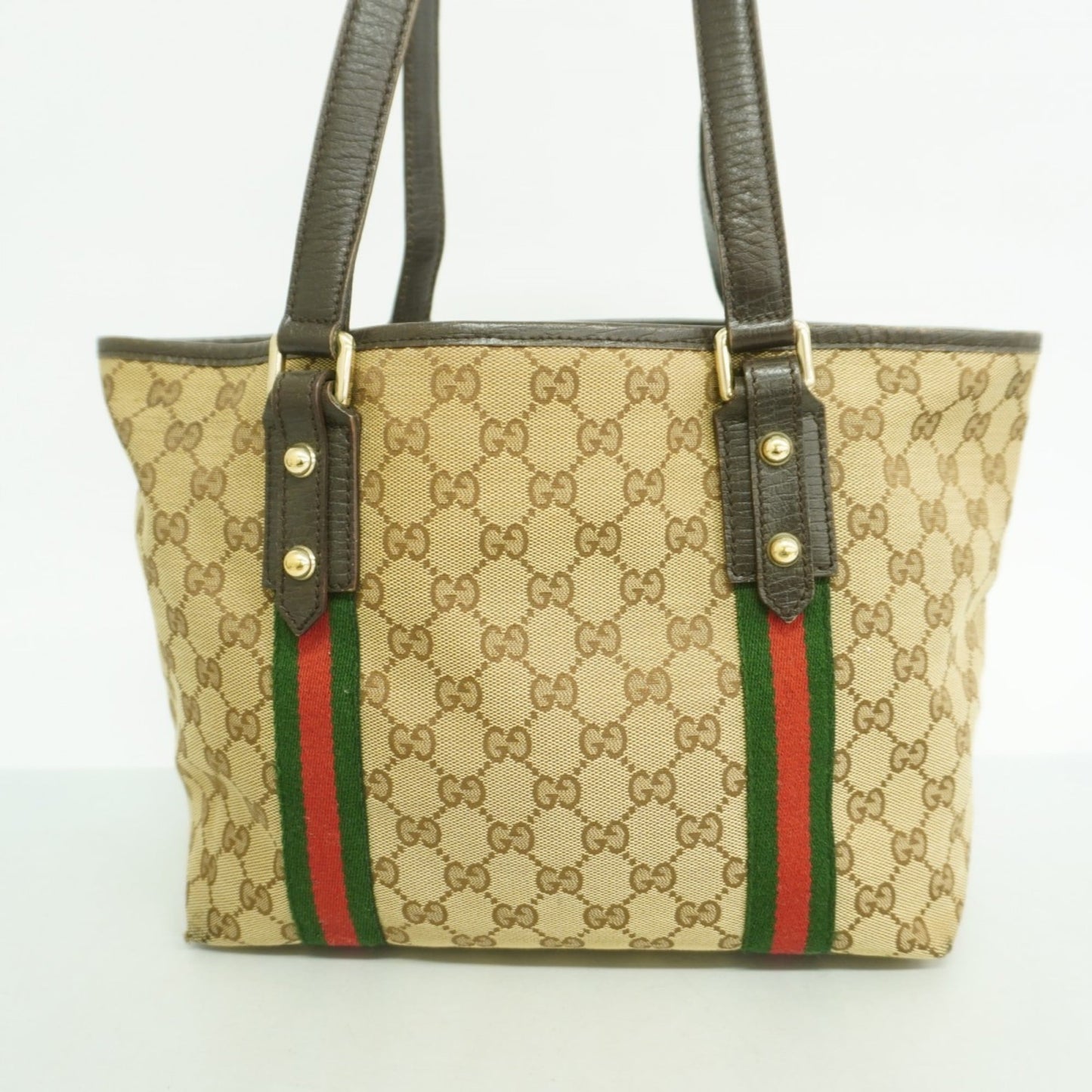 Gucci Brown Canvas Tote Bag ( )