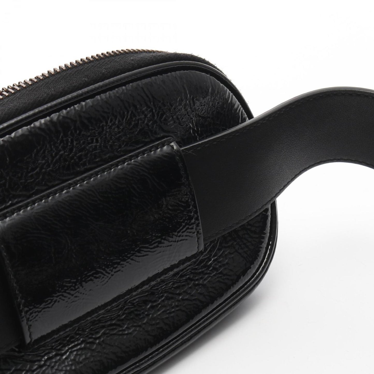Gucci Black Patent Leather Fanny Pack Sling Bag ( )