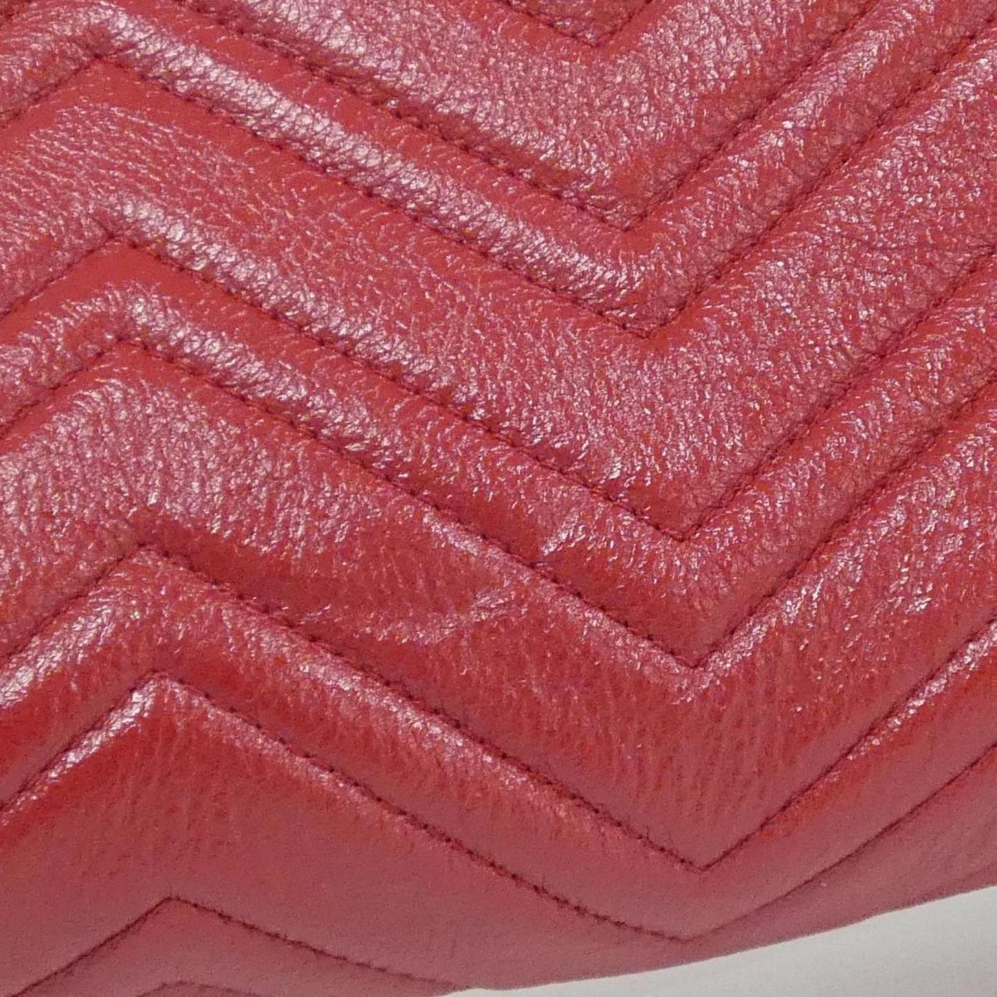 Gucci Red Color Leather Shoulder Bag ( )