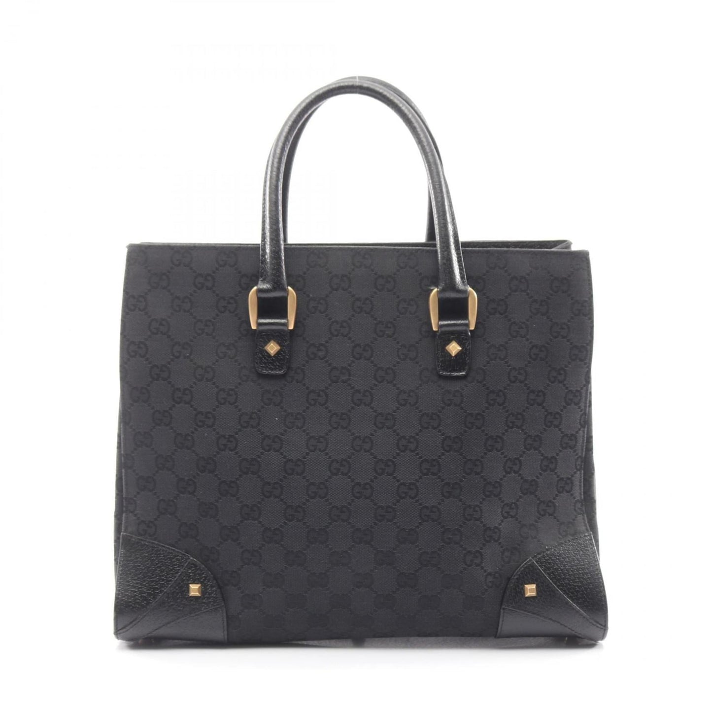 Gucci Black Canvas Leather Handbag ( )