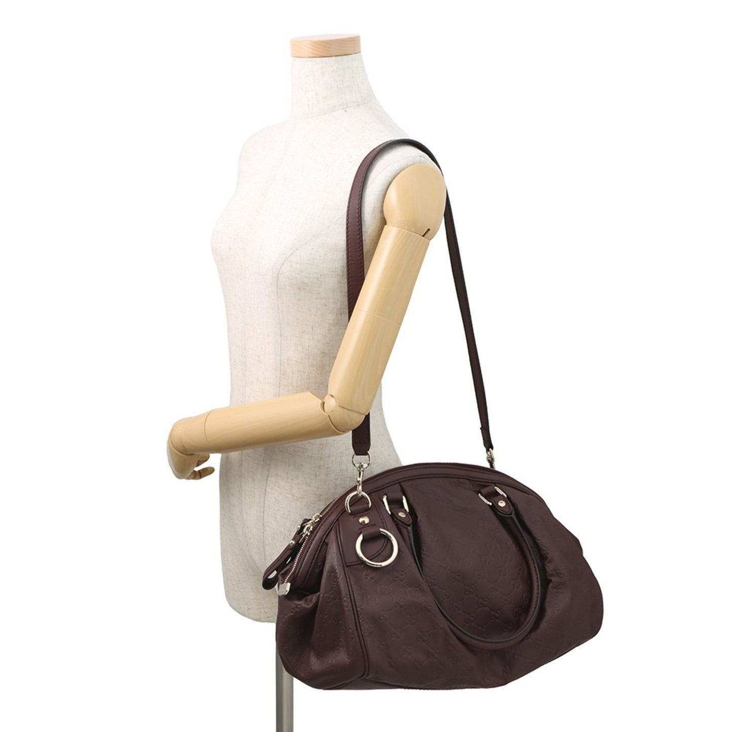 Gucci Sukey Bordeaux Leather Shoulder Bag Tote Bag ( )