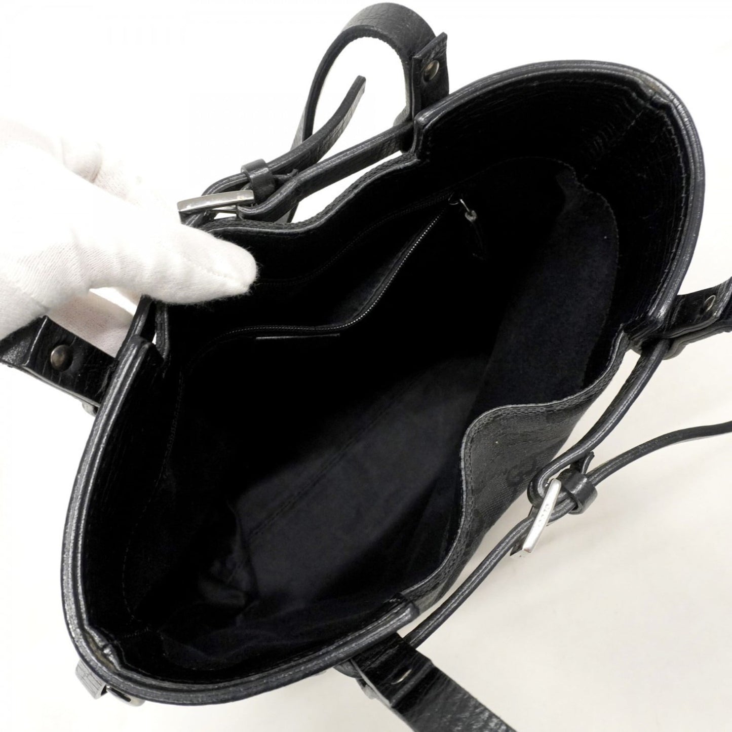 Gucci Black Canvas Handbag ( )