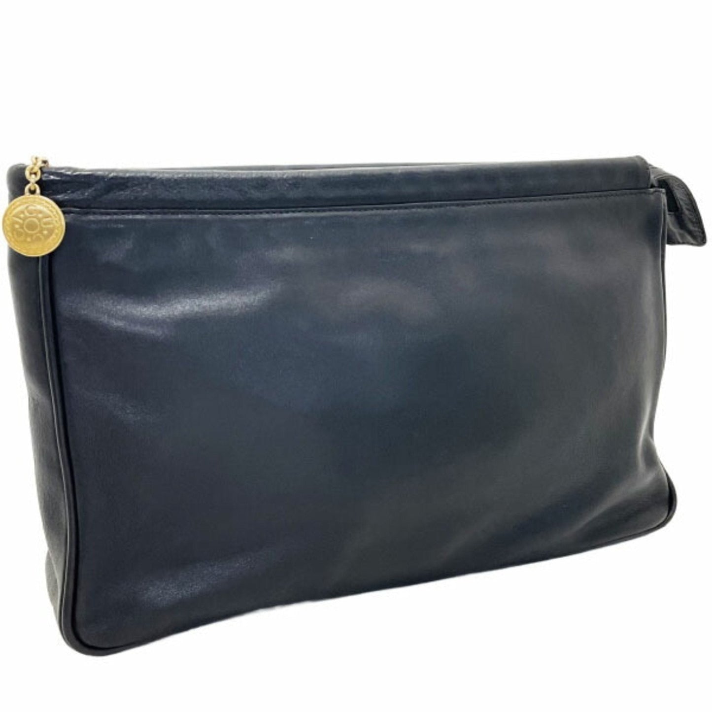 Gucci Black Leather Clutch Bag Pouch ( )
