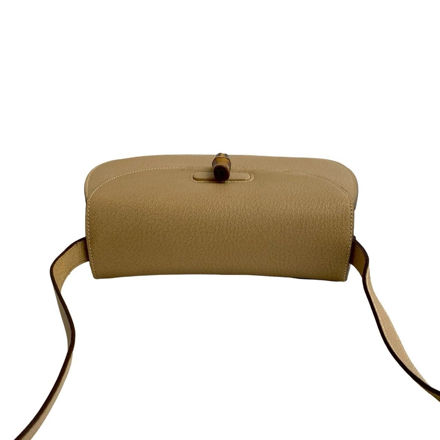 Gucci Beige Leather Bamboo Pochette Shoulder Bag ( )