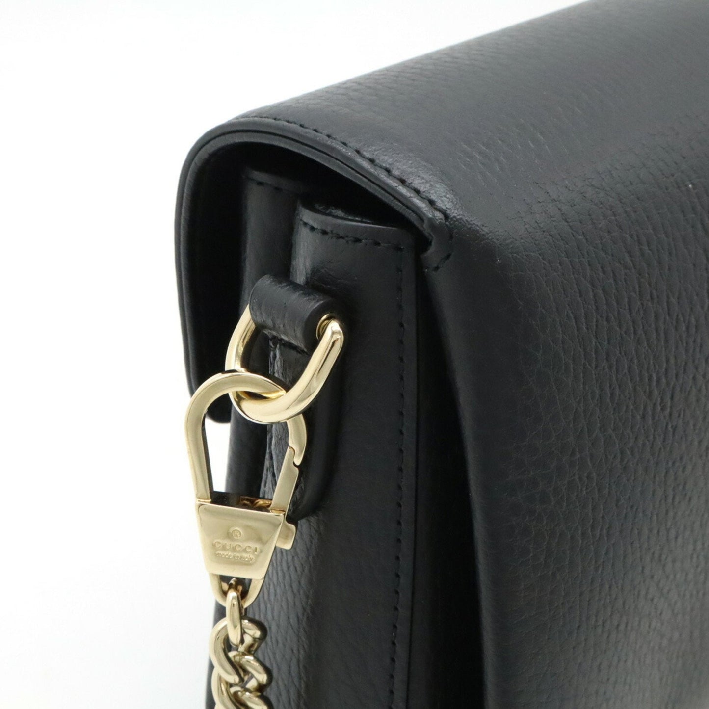 Gucci Black Leather Clutch Bag Shoulder Bag ( )