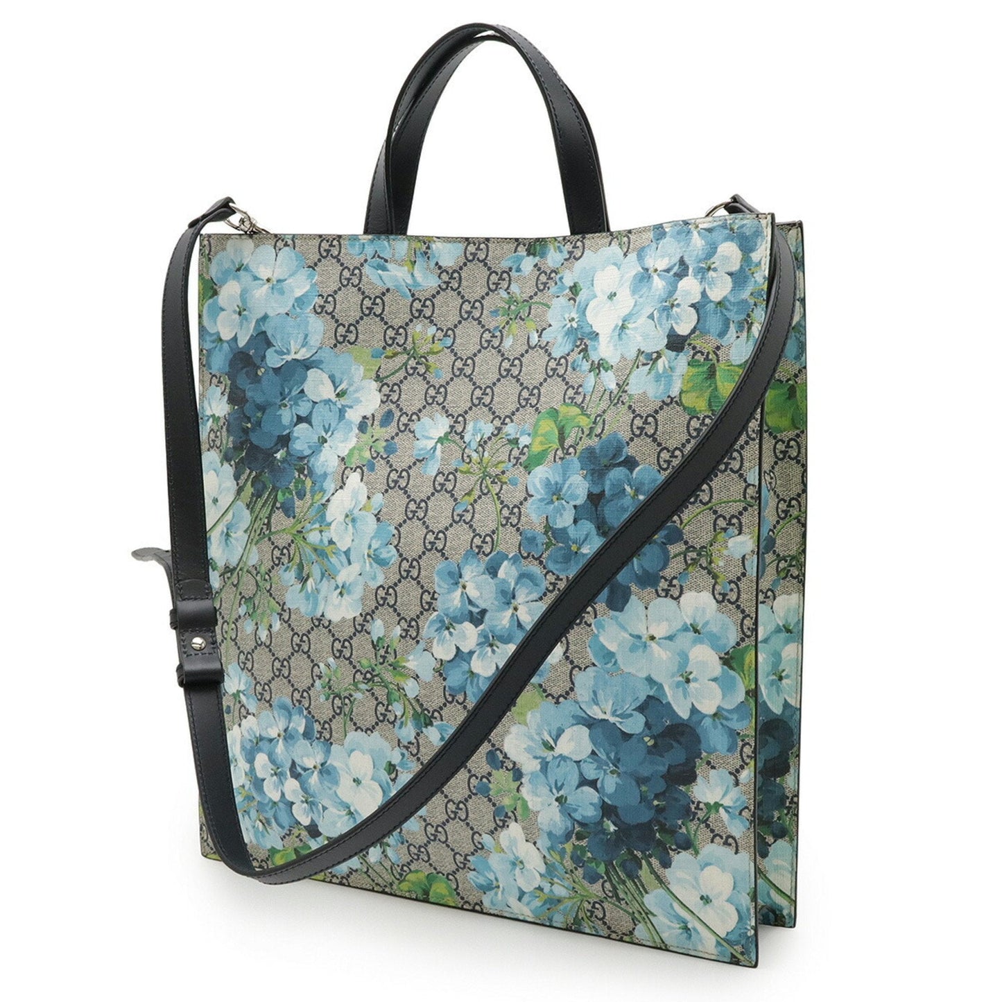 Gucci Beige Blue Multi-Color Pvc Leather Shoulder Bag Tote Bag ( )