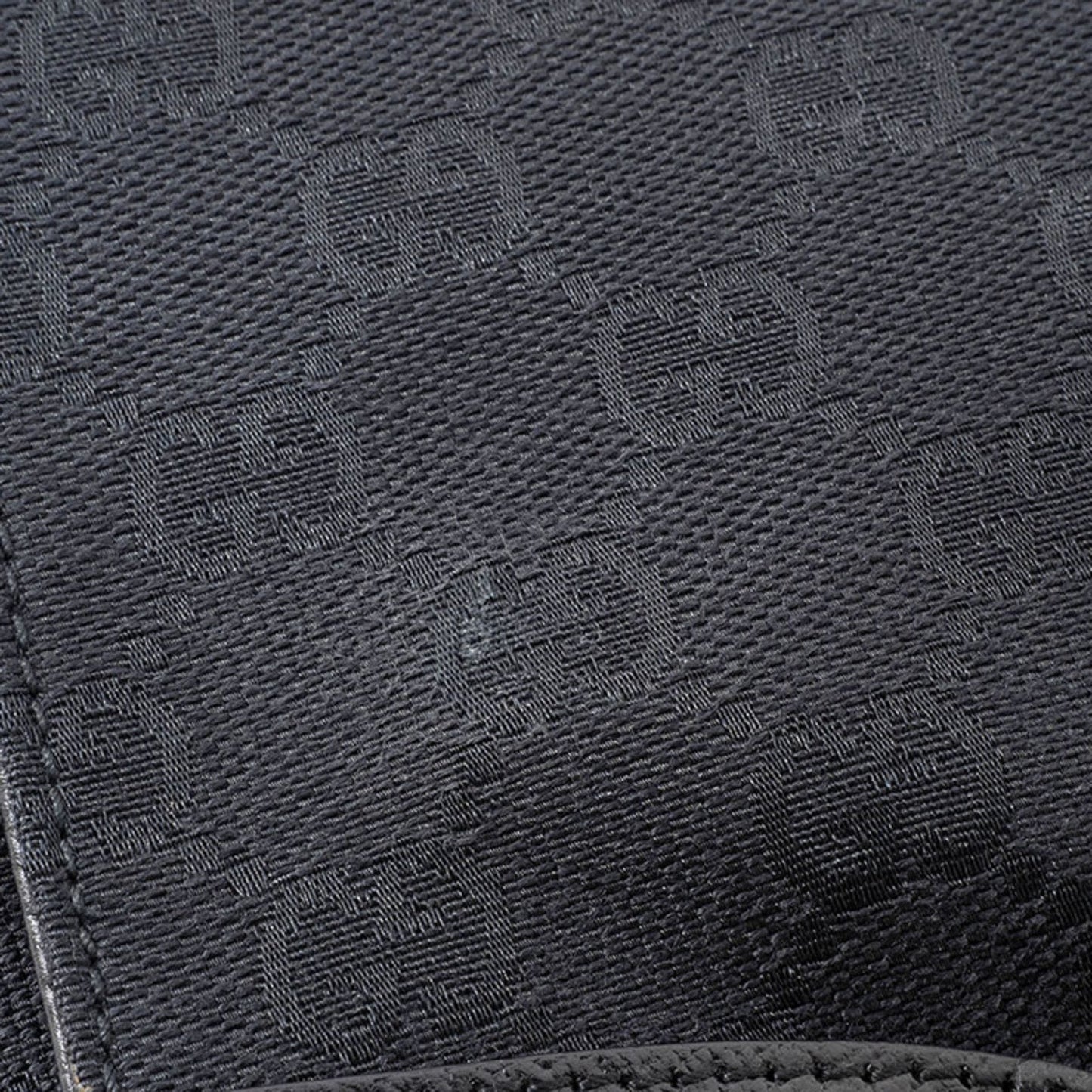 Gucci Gg Canvas Black Gg Canvas Leather Tote Bag ( )