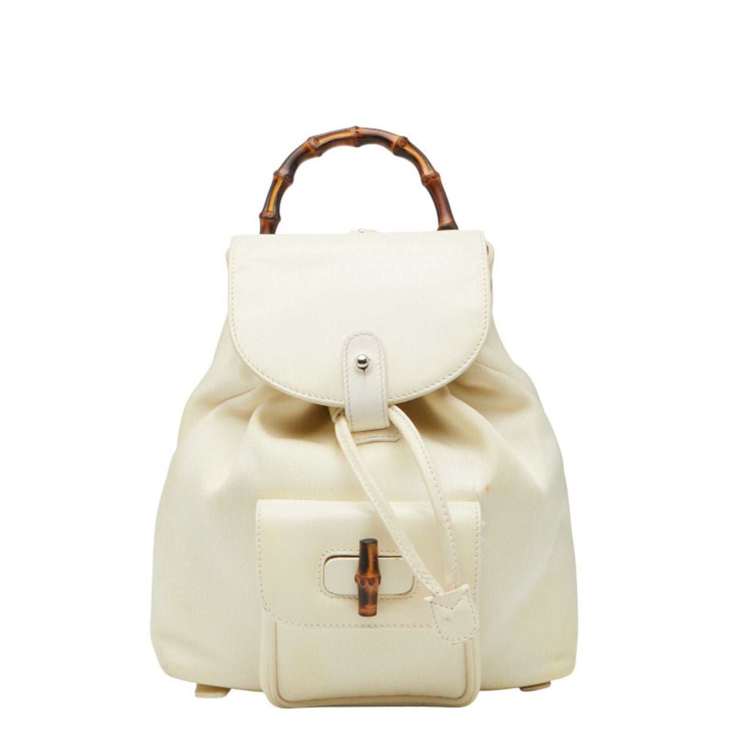 Gucci White Nylon Leather Backpack ( )