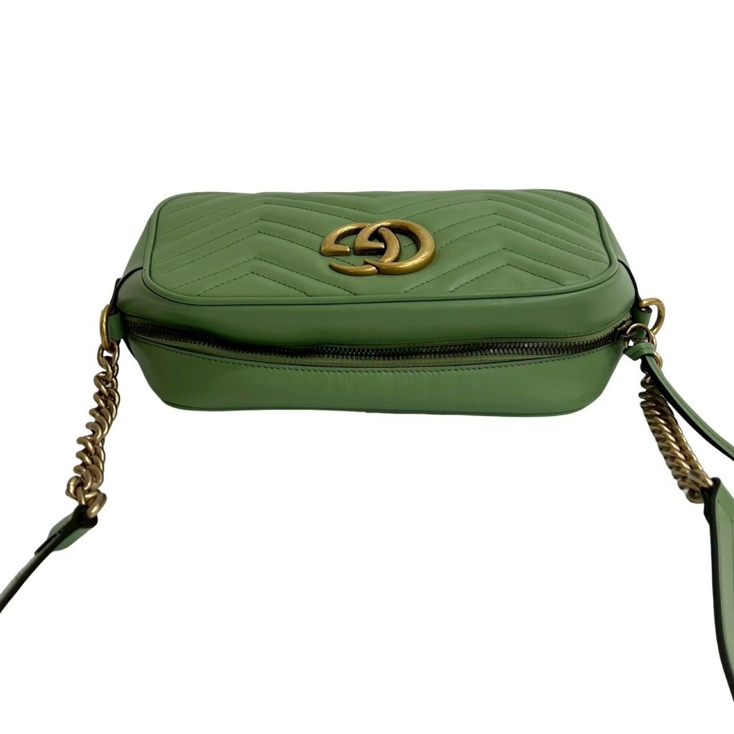 Gucci Green Leather Pochette Shoulder Bag ( )
