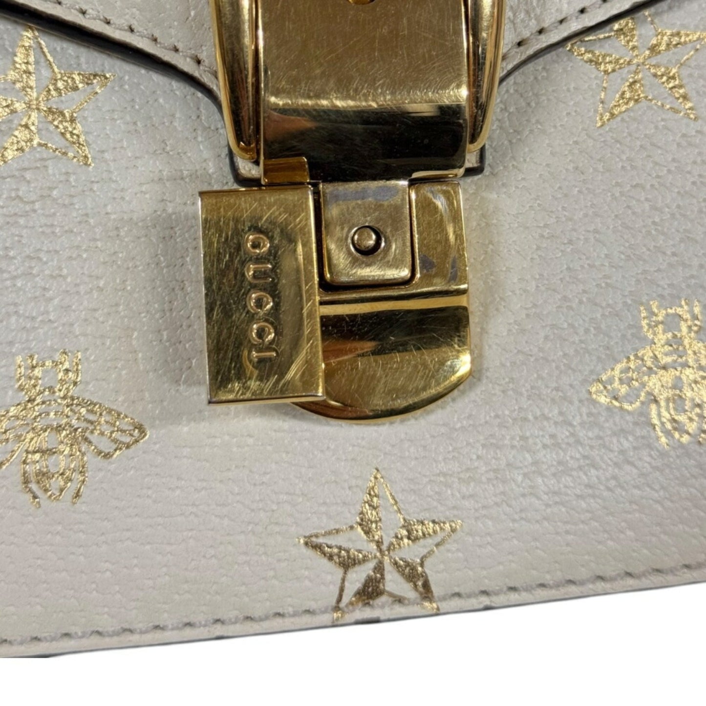 Gucci White Leather Shoulder Bag ( )