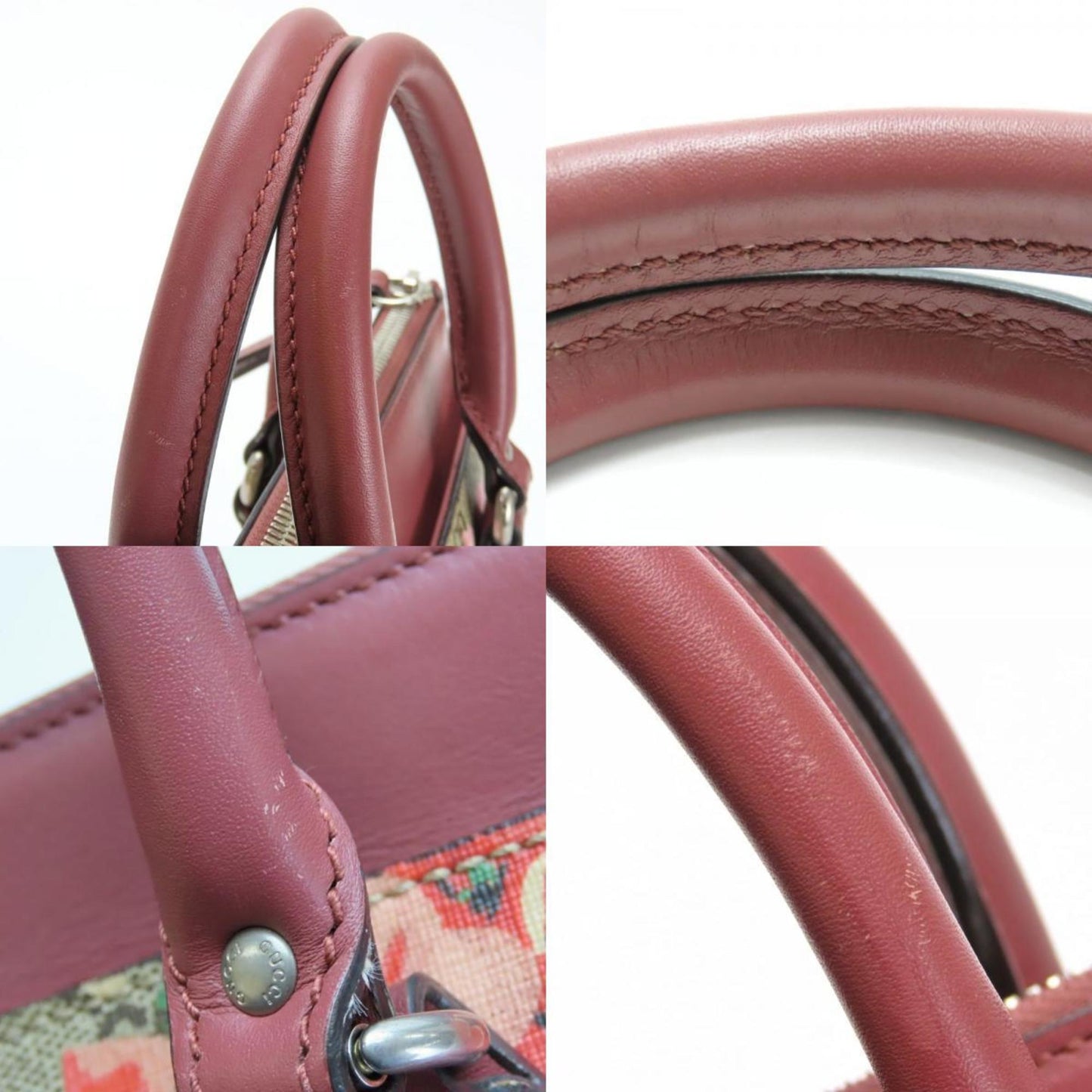 Gucci Gg Blooms Beige Pink Red Color Gg Supreme Handbag ( )