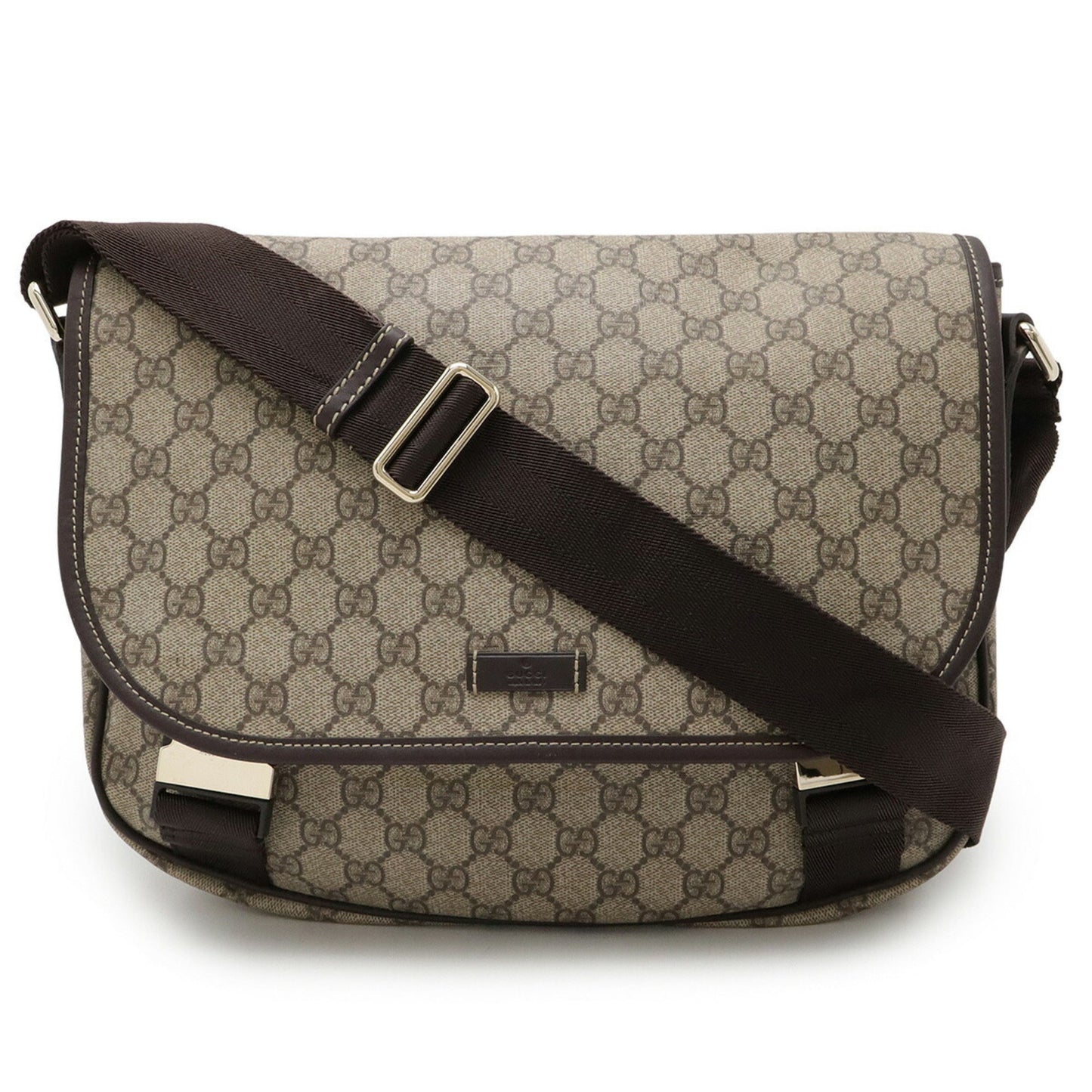 Gucci Gg Plus Beige Dark Brown Gg Supreme Shoulder Bag ( )