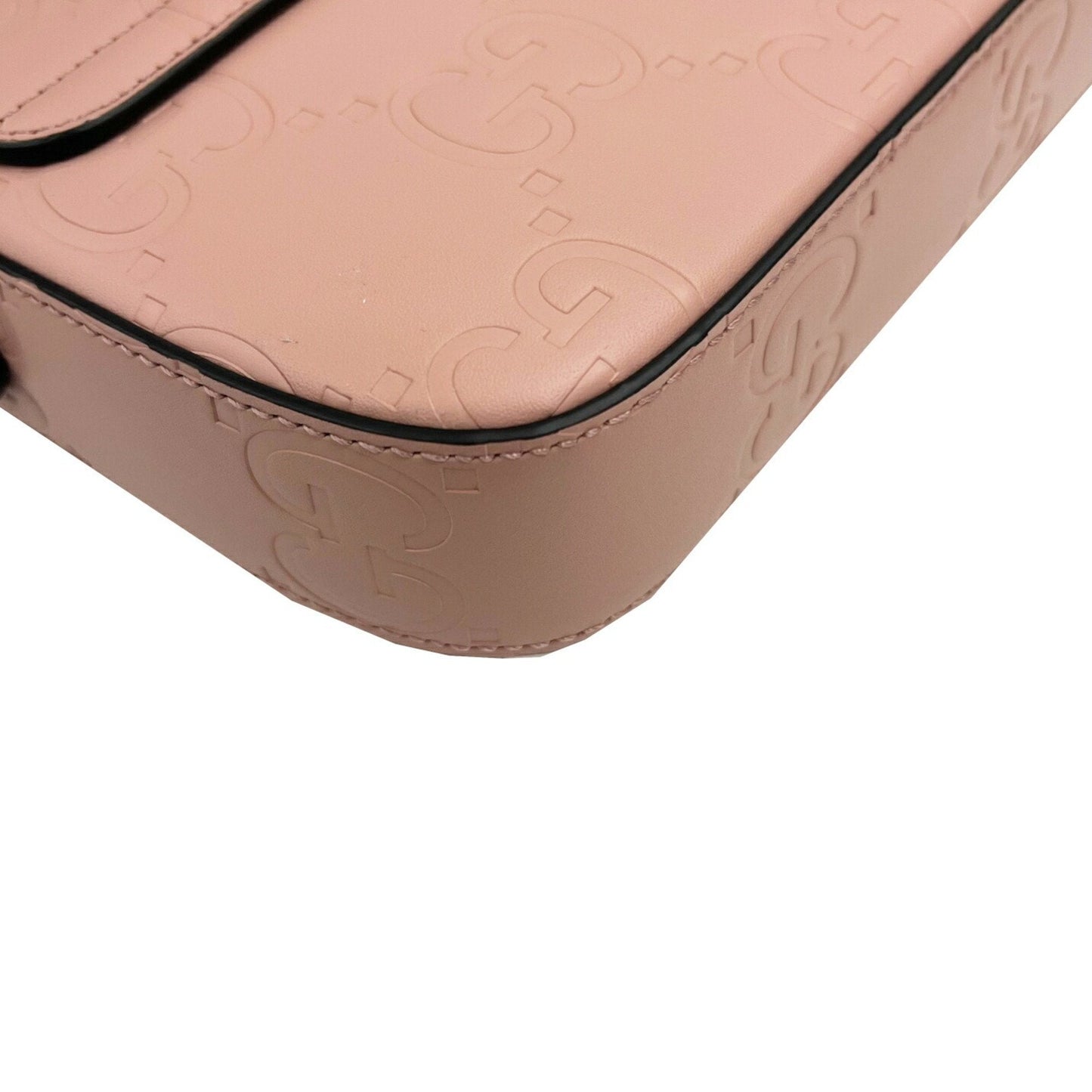 Gucci Pink Gg Leather Shoulder Bag ( )