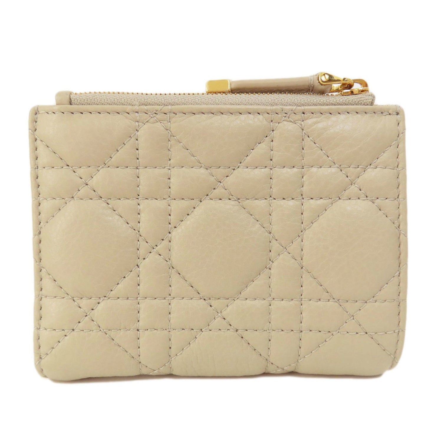 Christian Dior Beige Leather Wallet (Bi-Fold) ()