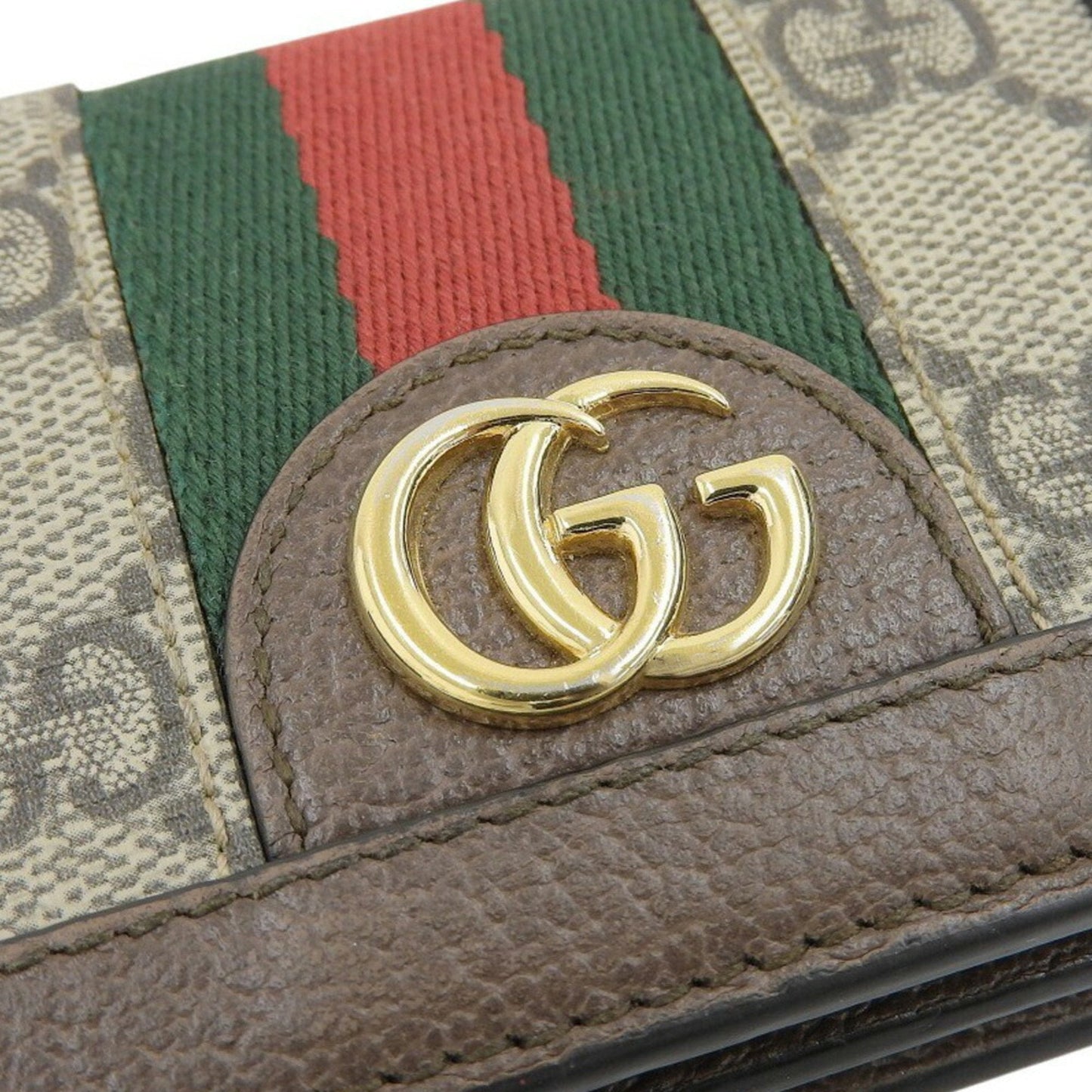 Gucci Ophidia Beige Brown Pvc Wallet (Bi-Fold) ( )