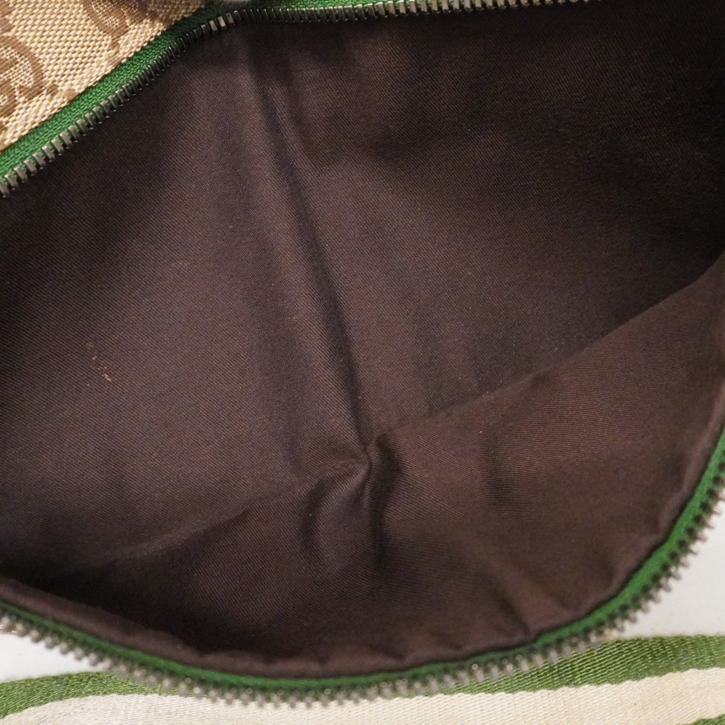 Gucci Brown Green Canvas Fanny Pack ( )