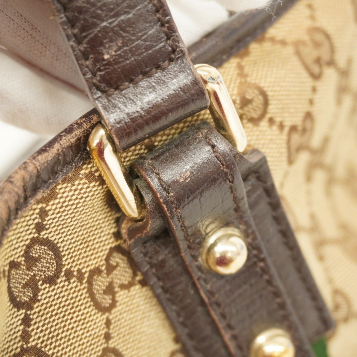 Gucci Brown Canvas Tote Bag ( )