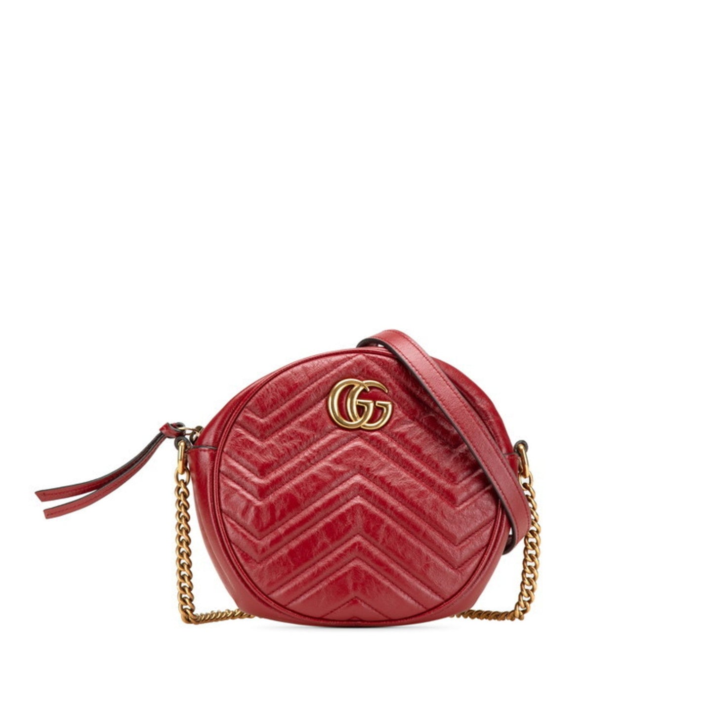 Gucci Gg Marmont Red Color Leather Shoulder Bag ( )