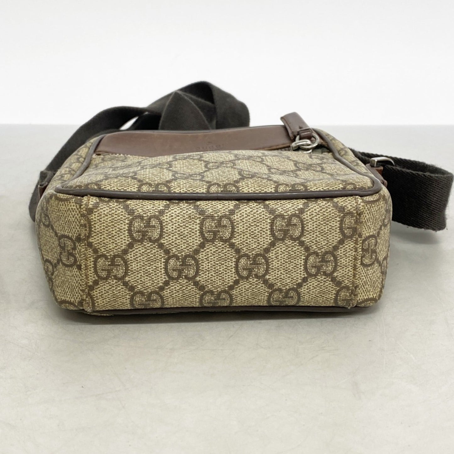 Gucci Beige Brown Pvc Shoulder Bag ( )