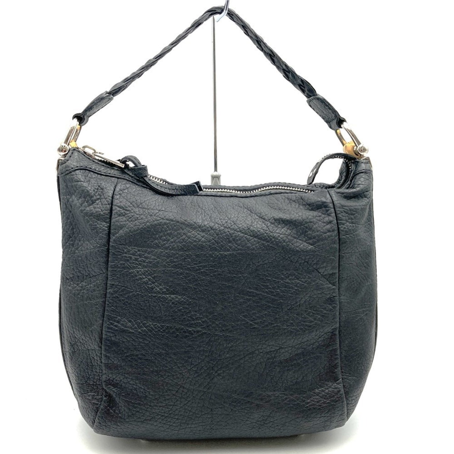 Gucci Black Bamboo Leather Handbag Shoulder Bag ( )