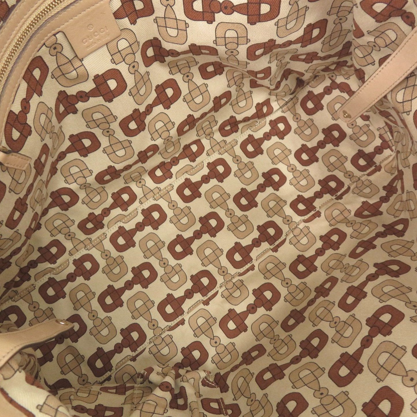 Gucci Beige Leather Handbag Tote Bag ( )