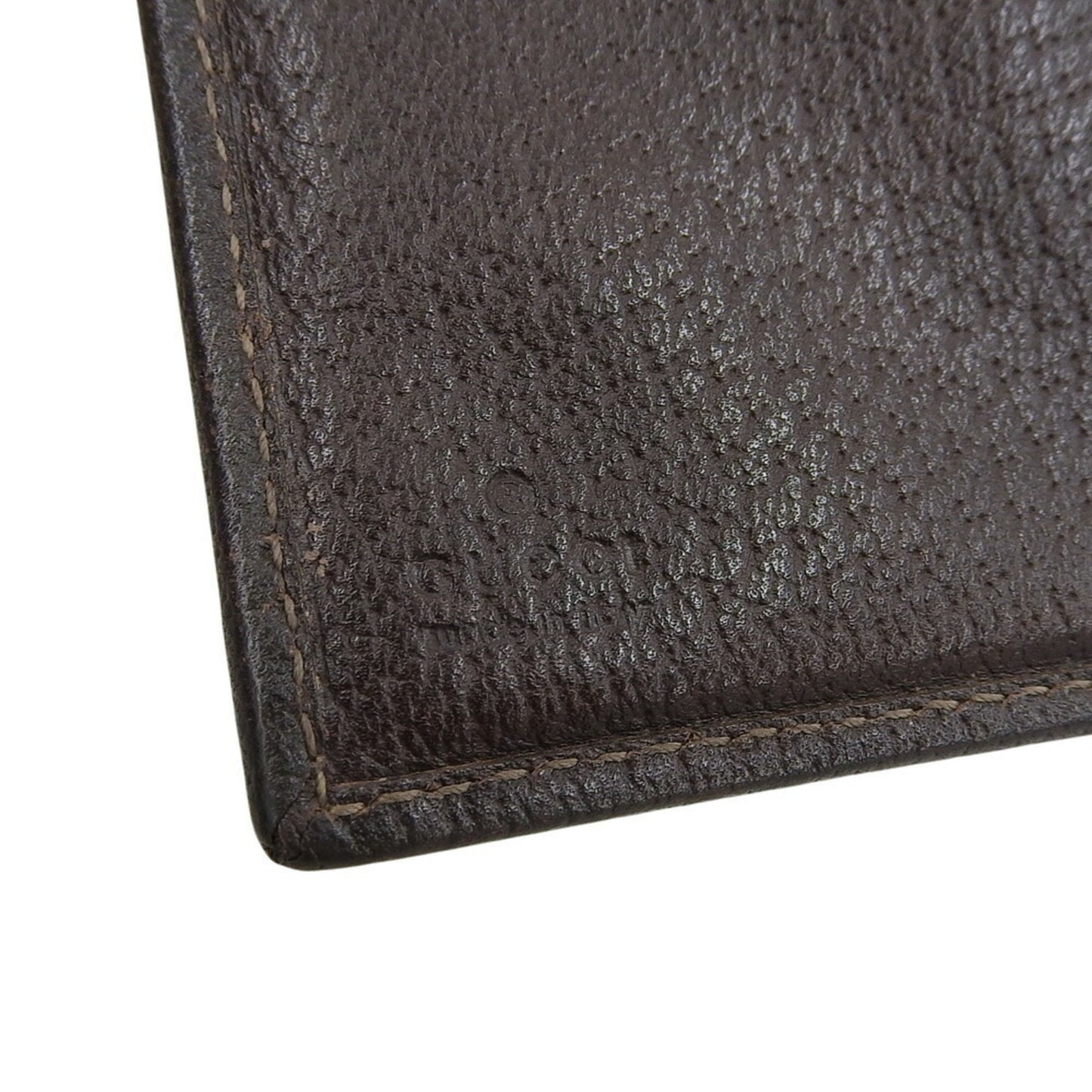 Gucci Beige Dark Brown Gg Canvas Long Wallet (Bi-Fold) ( )